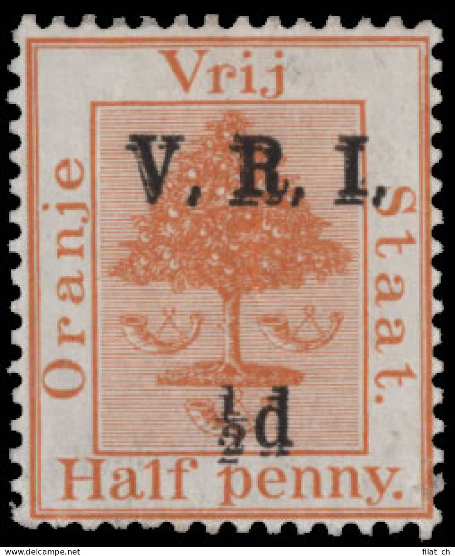 Orange Free State 1900 VRI SG101 Â½d Surcharge Double VF/M - Oranje-Freistaat (1868-1909)