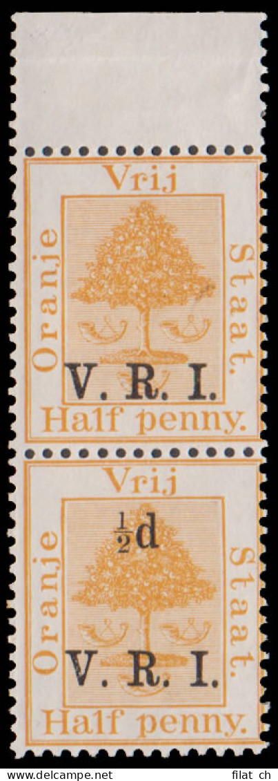 Orange Free State 1900 VRI SG101 &frac12;d Value Omit, Transpose - Oranje Vrijstaat (1868-1909)