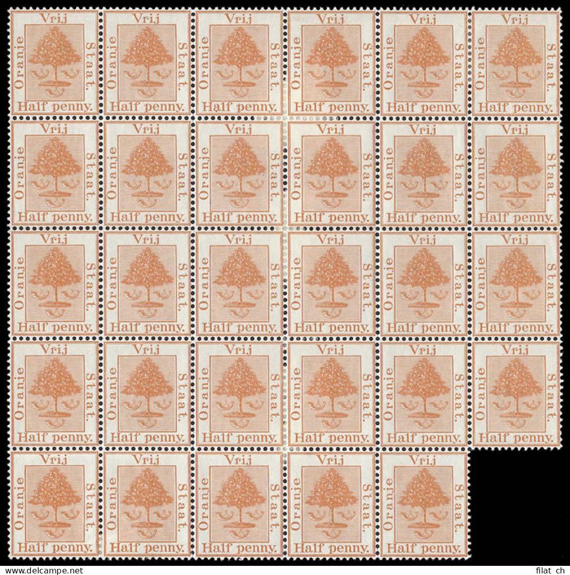 Orange Free State 1897 &frac12;d Yellow Block - Estado Libre De Orange (1868-1909)