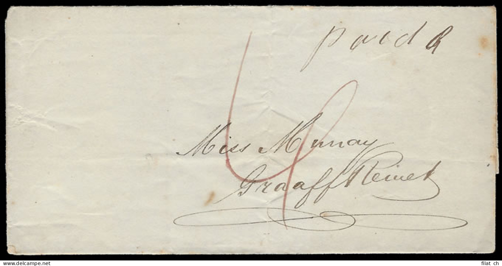 Orange Free State 1849 Prestamp Wrapper To Cape, Rare - Stato Libero Dell'Orange (1868-1909)