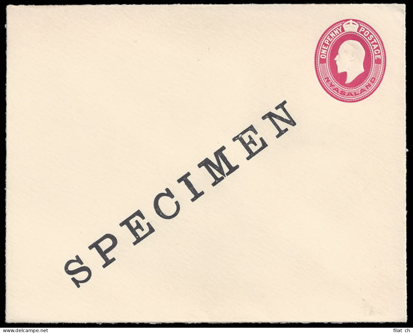 Nyasaland 1914 KEVII 1d Carmine Stationery Envelope Specimen - Nyasaland (1907-1953)