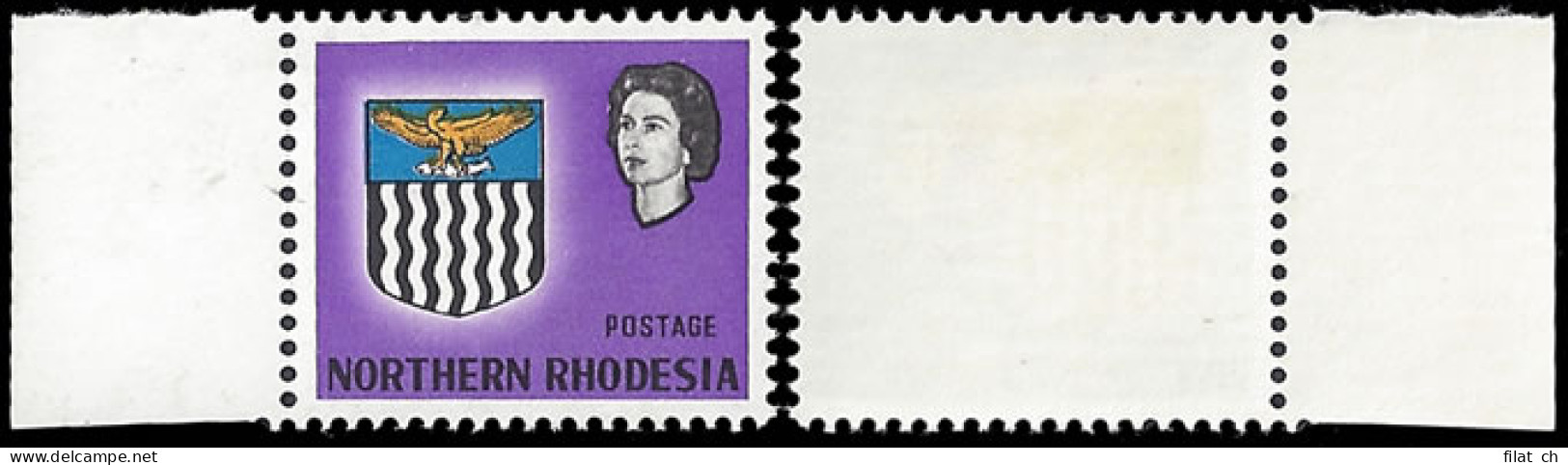 Northern Rhodesia 1963 &frac12;d Value Omitted VF/M , Rarity! - Noord-Rhodesië (...-1963)