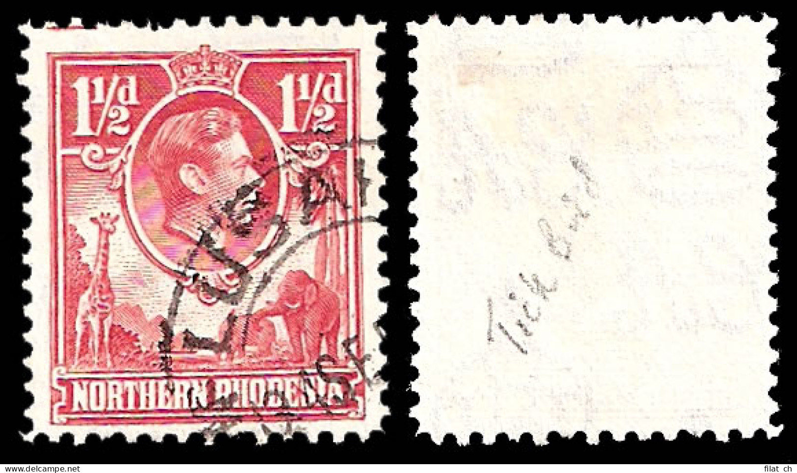 Northern Rhodesia 1938 1&frac12;d With Tick Bird Flaw - Rhodésie Du Nord (...-1963)