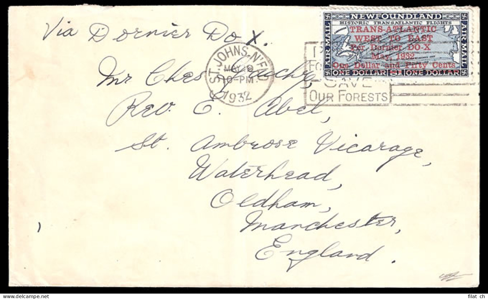 Newfoundland 1932 Dornier Do-X Flight Cover - Posta Aerea