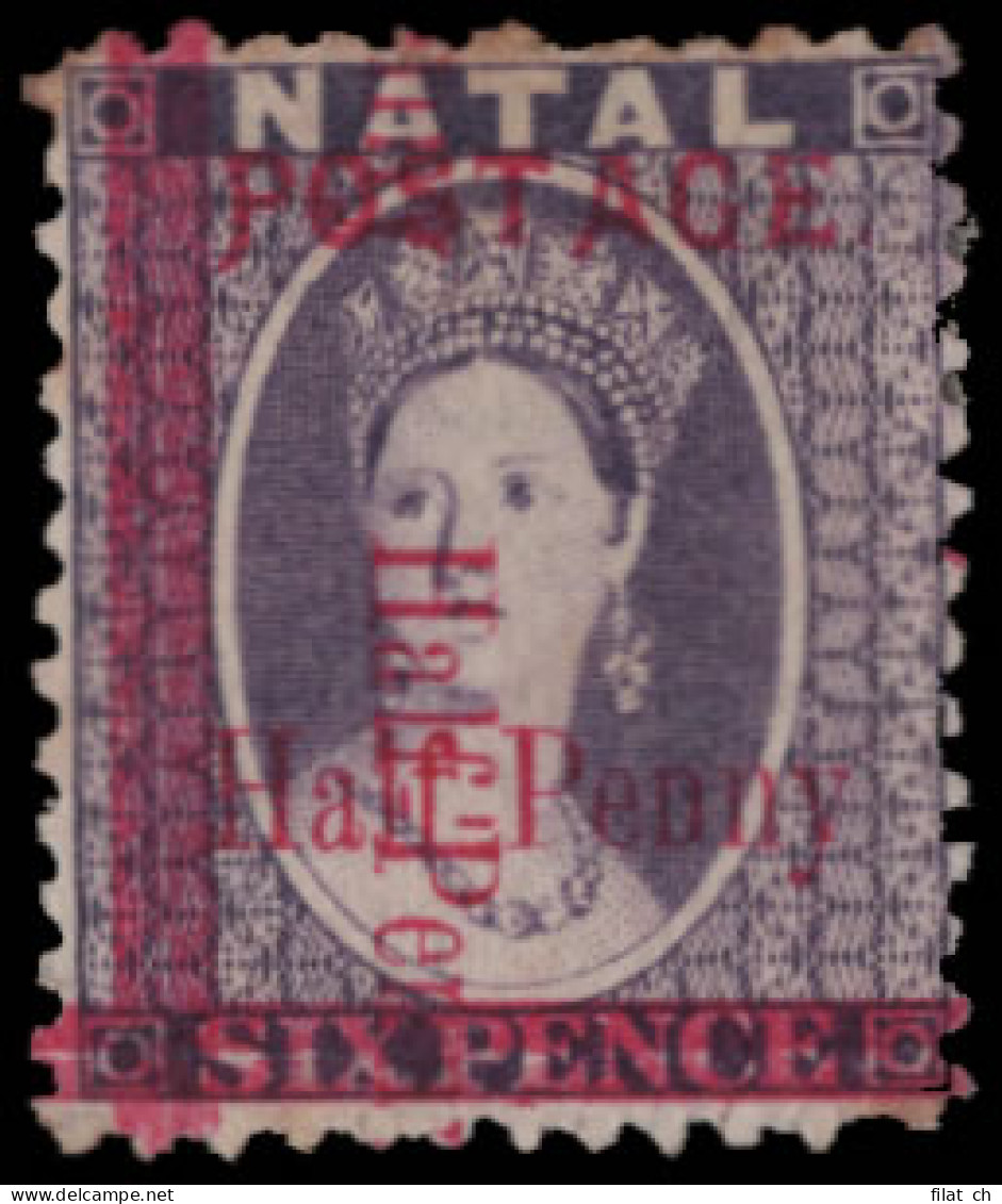 Natal 1895 Â½d On 6d Surcharge Double, One Vertical, Rare - Natal (1857-1909)