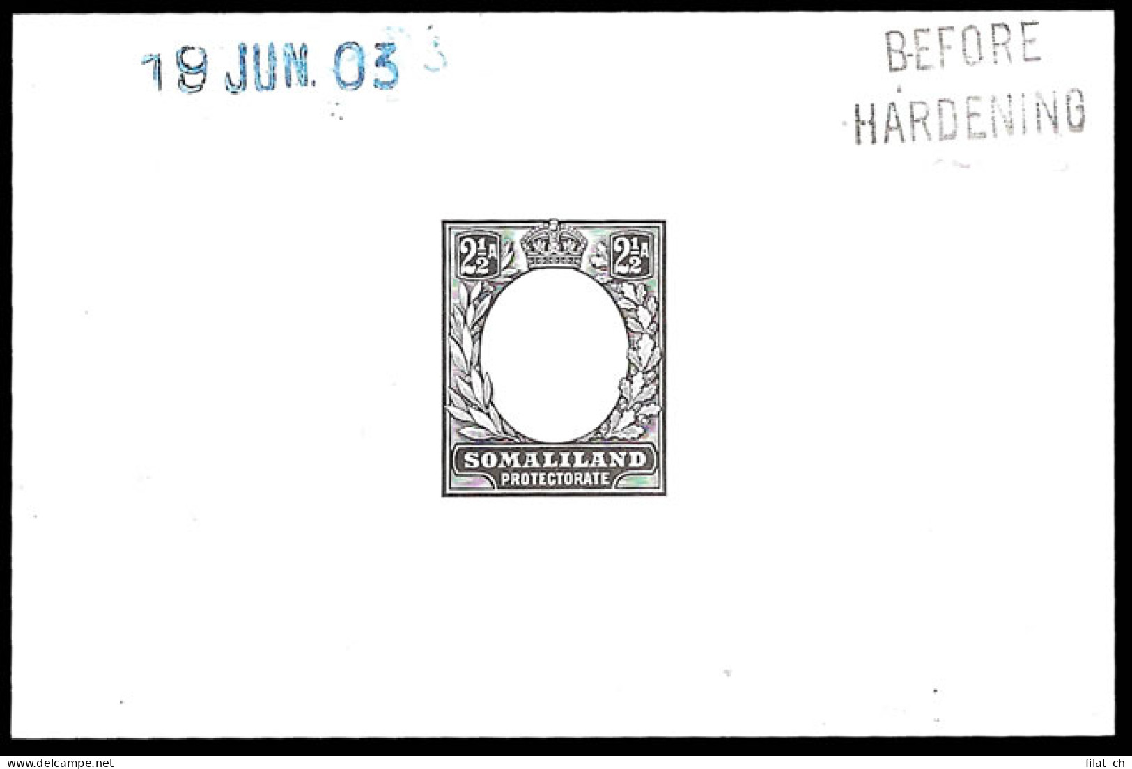 Somaliland 1904 KEVII 2&frac12;a Die Proof, Rare - Somaliland (Herrschaft ...-1959)