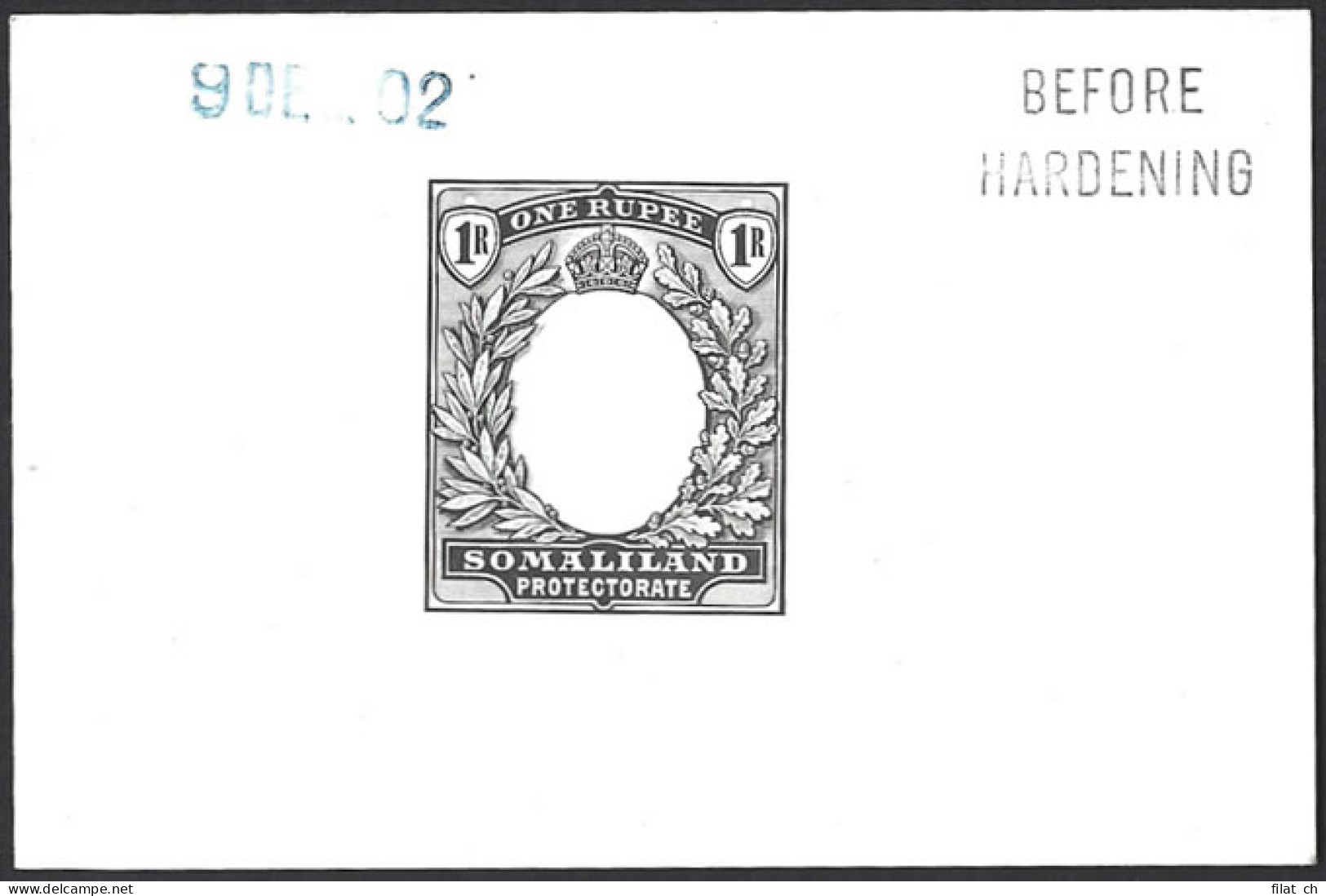 Somaliland 1904 KEVII 1R Die Proof 9.12.02 BH, Rare - Somalilandia (Protectorado ...-1959)