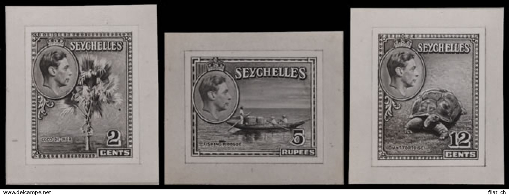 Seychelles 1938 KGVI Definitives DLR Photo Essays Unadopted - Seychellen (...-1976)