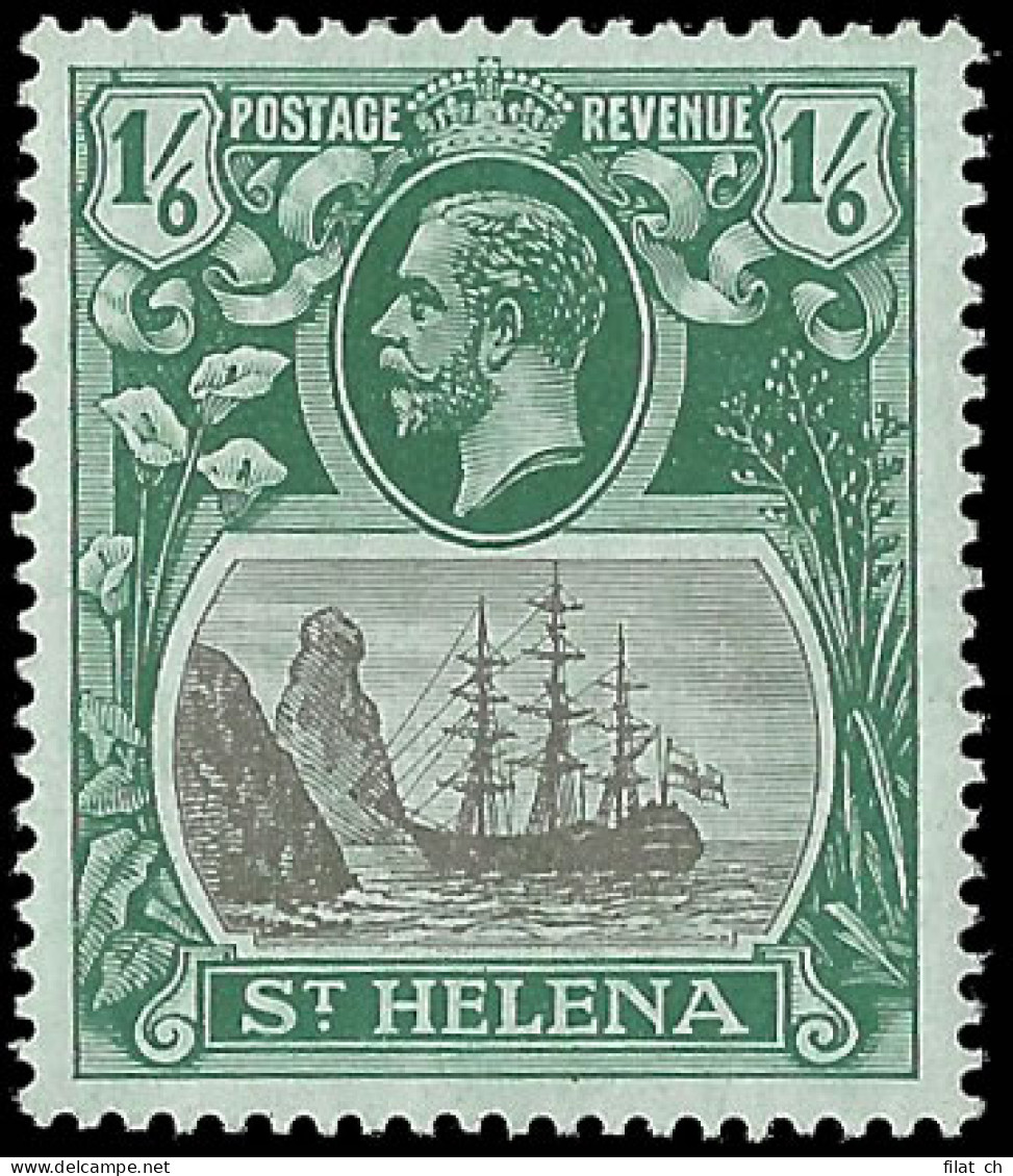 Saint Helena 1922 Badge Issue 1/6 Torn Flag VF/M  - Sainte-Hélène