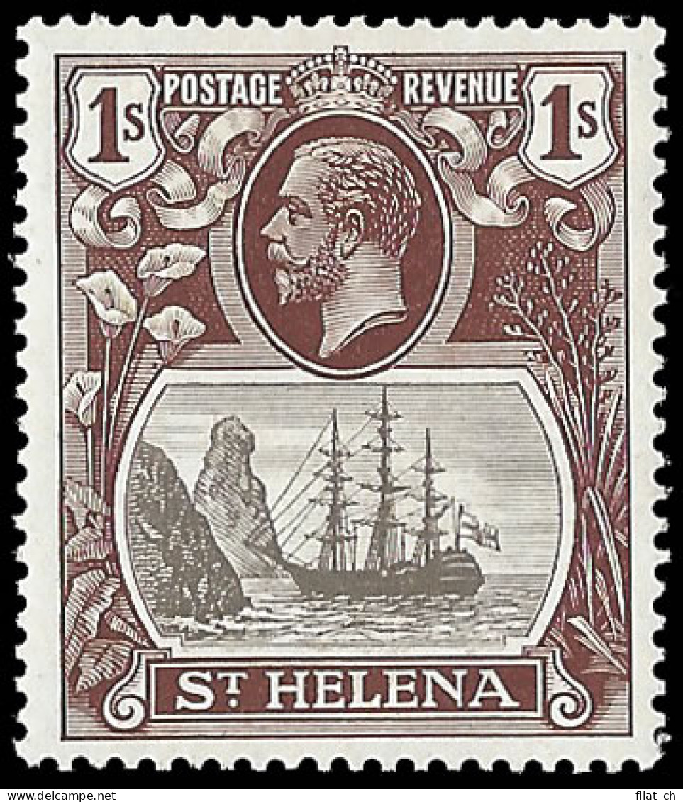 Saint Helena 1922 Badge Issue 1/- Torn Flag, Scarce - Saint Helena Island