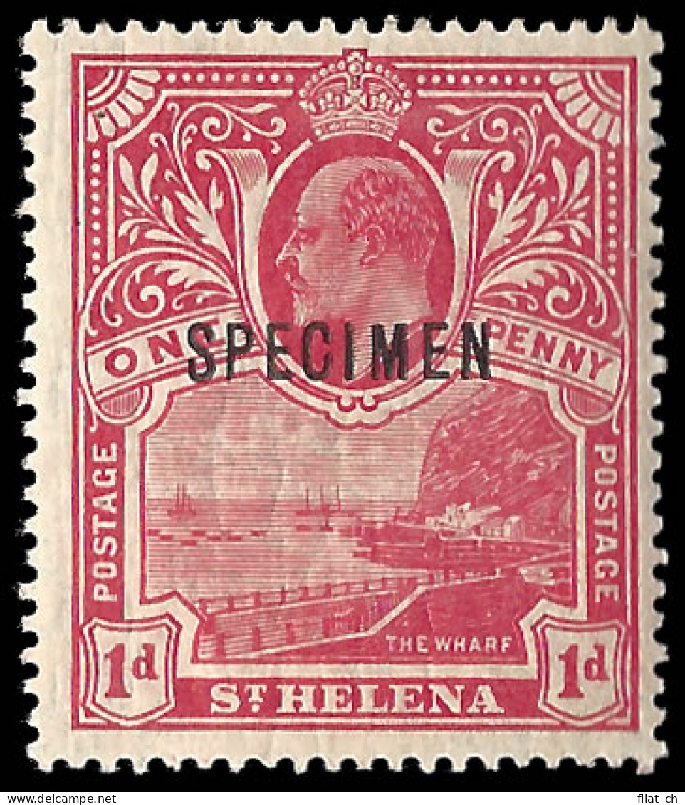 Saint Helena 1911 KEVII Unissued 1d Red Specimen VF/M - Saint Helena Island