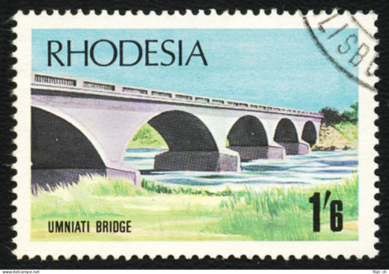 Rhodesia 1969 1/6 Bridge, White Arch Variety VF/U - Altri & Non Classificati