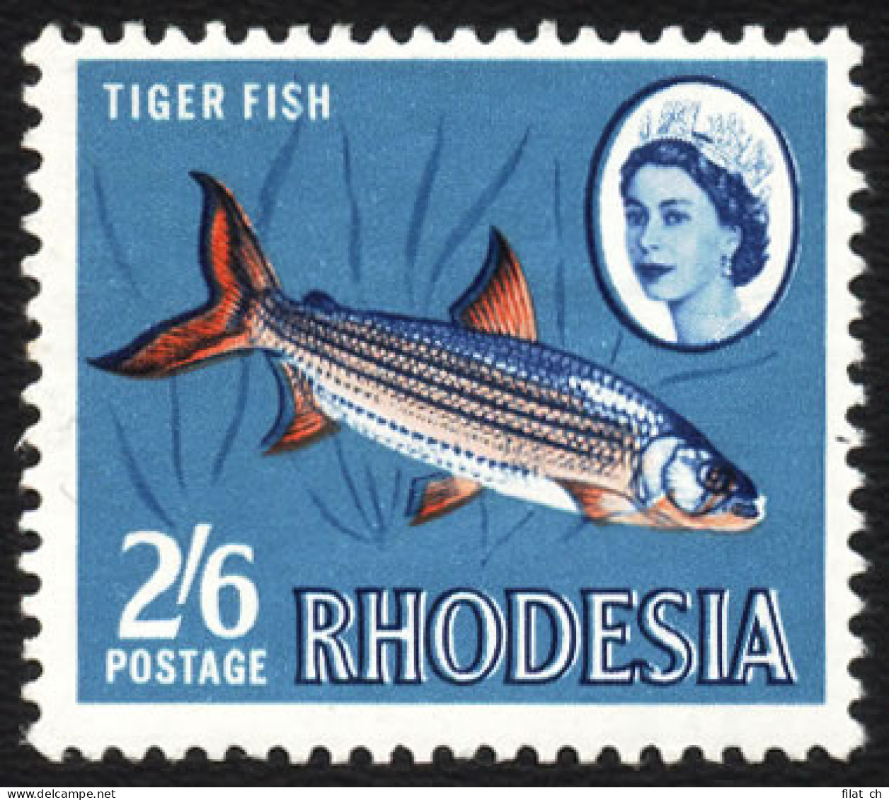 Rhodesia 1966 2/6 Tigerfish With Rhodesia Doubled VF/UM - Other & Unclassified