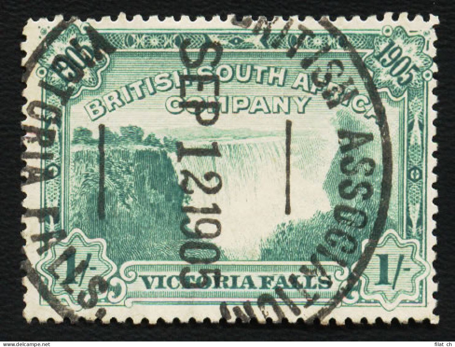 Rhodesia 1905 1/- Special Victoria Falls Postmark - Sonstige & Ohne Zuordnung