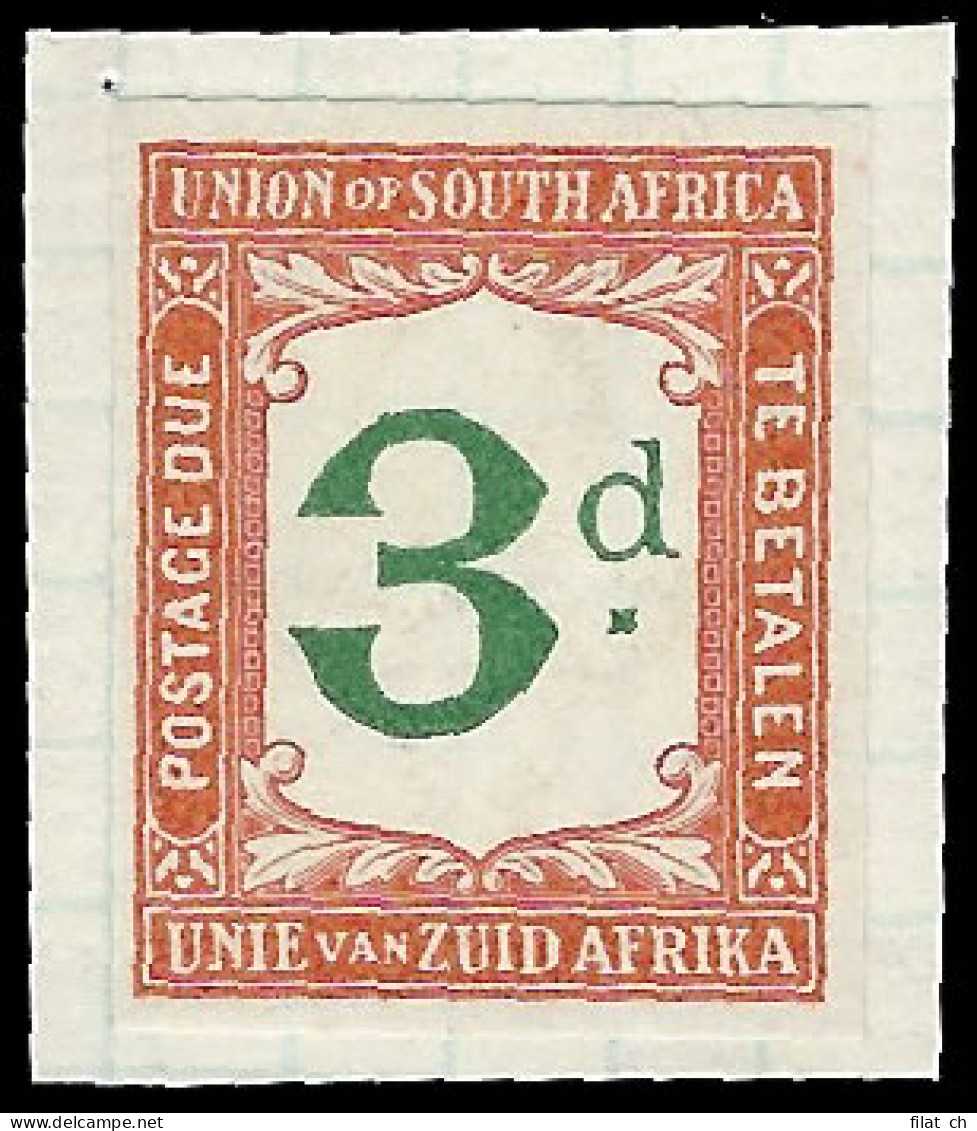 South Africa Postage Due 1914 Imperf Colour Trial Green & Red - Unclassified