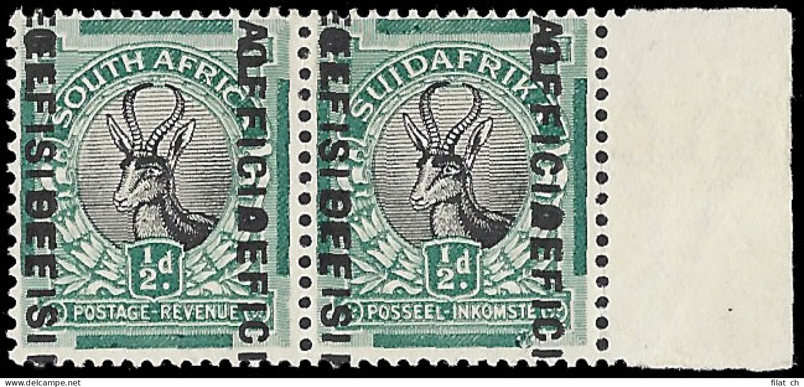 South Africa Officials 1930 &frac12;d Overprint Double VF/M  - Non Classés