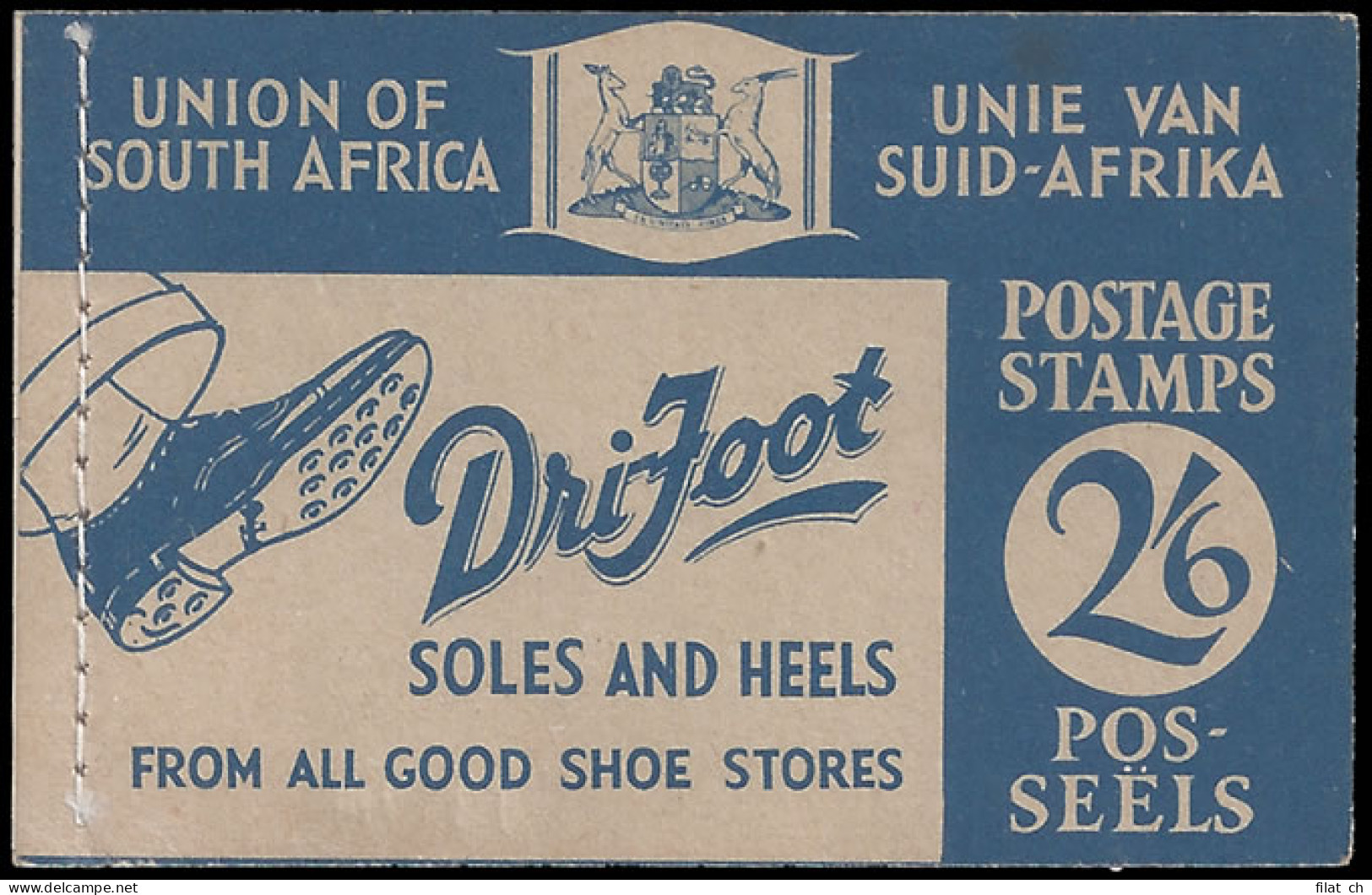 South Africa Booklet 1941 Drifoot 2/6 Complete, Scarce - Non Classés