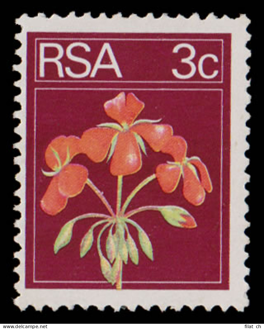 South Africa 1974 3c Geranium Maroon Colour Omitted - Zonder Classificatie