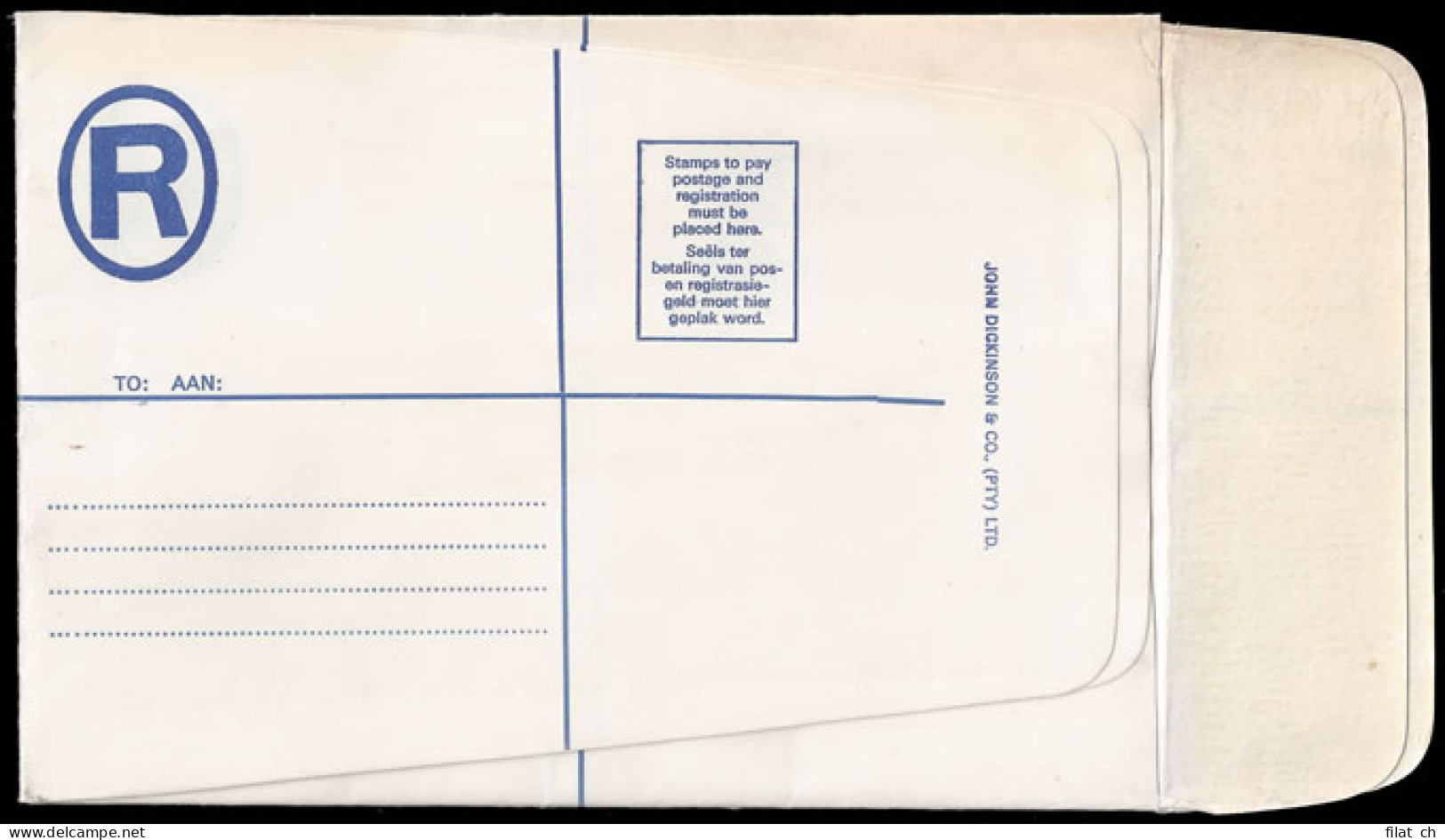 South Africa 1971 Registration Envelope 2-In-1 Doubly Folded - Sin Clasificación