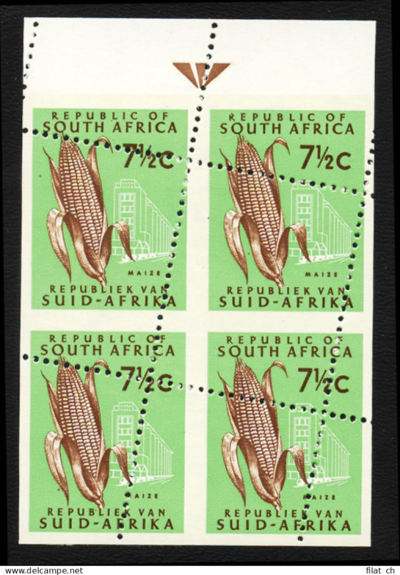 South Africa 1970 7&frac12;c Spectacular Misperf In Arrow Block - Unclassified