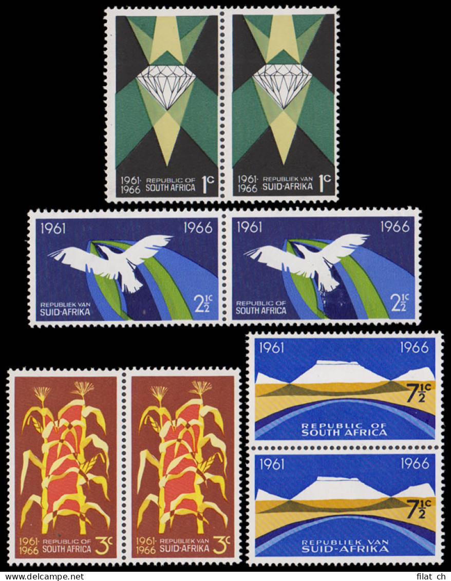 South Africa 1966 RSA Anniversary UPU Presentation Print Set UM - Unclassified