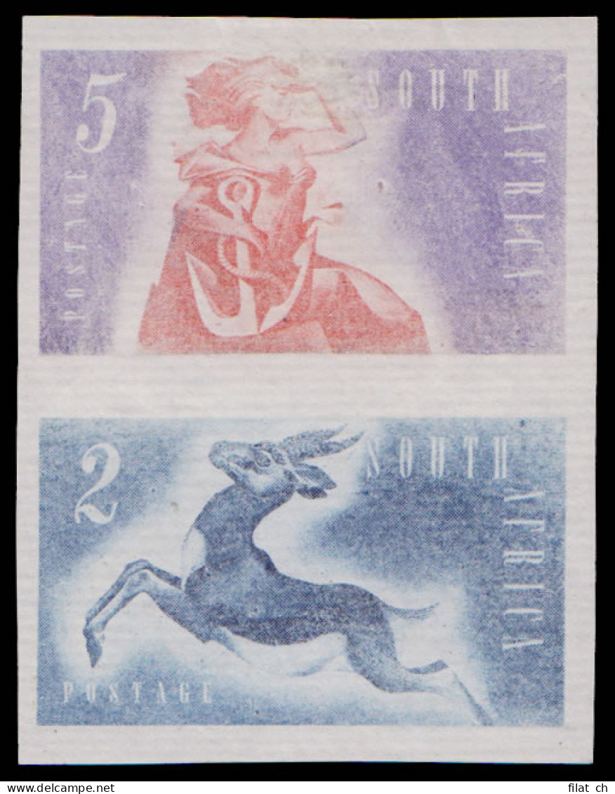 South Africa 1953 Konya Essays Composite Pair Varying Colours - Sin Clasificación