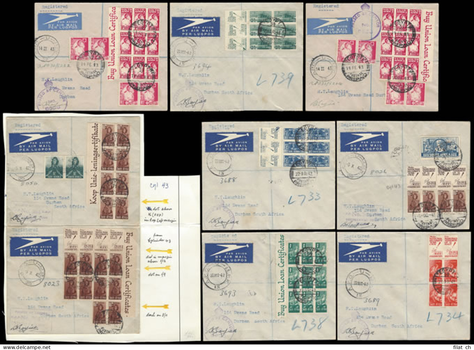 South Africa 1942 Military Mail Assembly Apo's, Etc - Unclassified