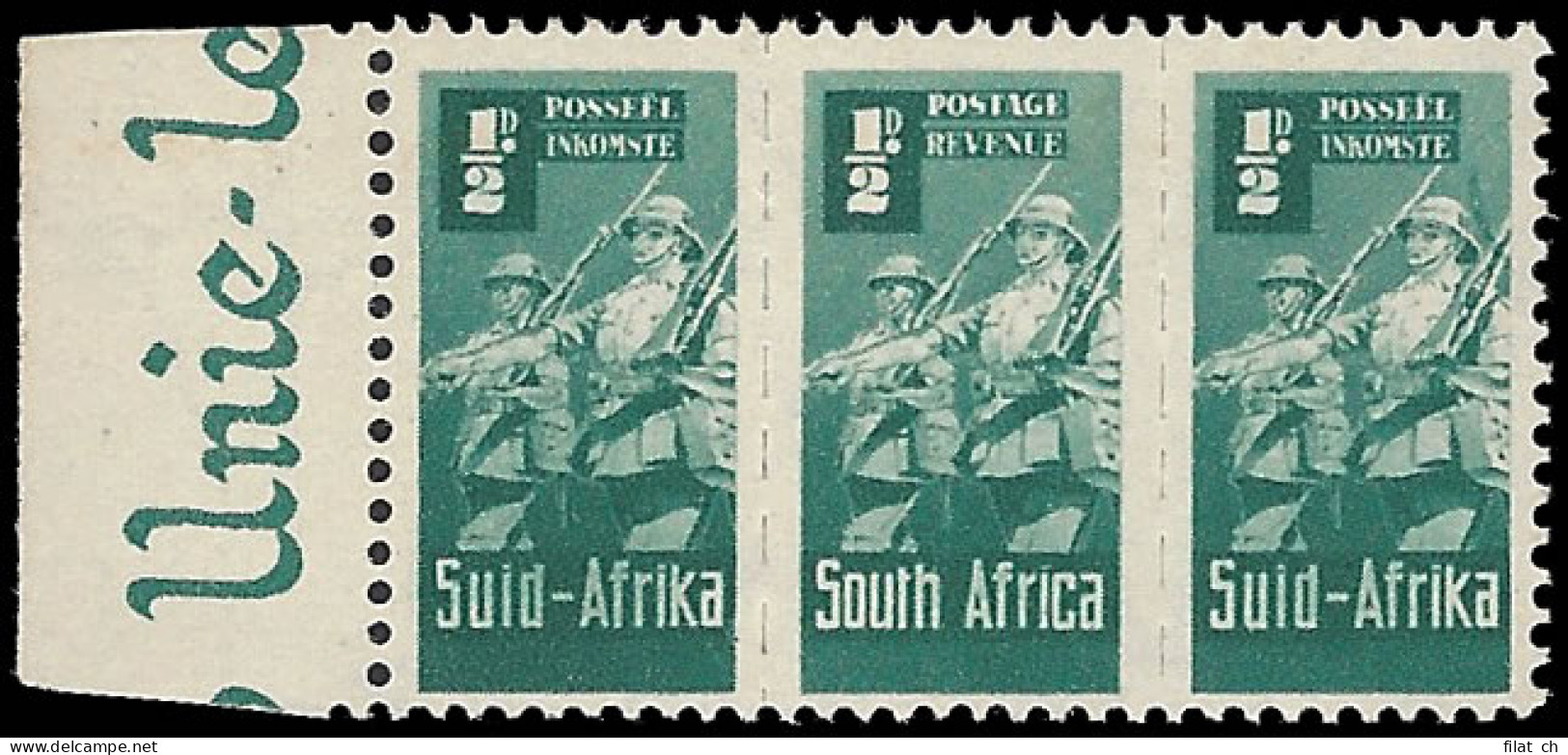 South Africa 1942 Bantam Â½d Dark Green Line Behind Helmet - Zonder Classificatie