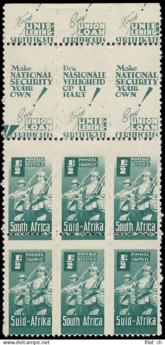 South Africa 1942 Bantam Â½d Dramatic Horizontal Misperf - Zonder Classificatie