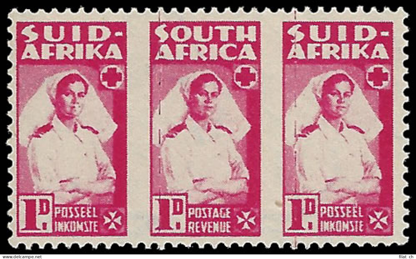 South Africa 1942 Bantam 1d Roulettes Misplaced - Unclassified