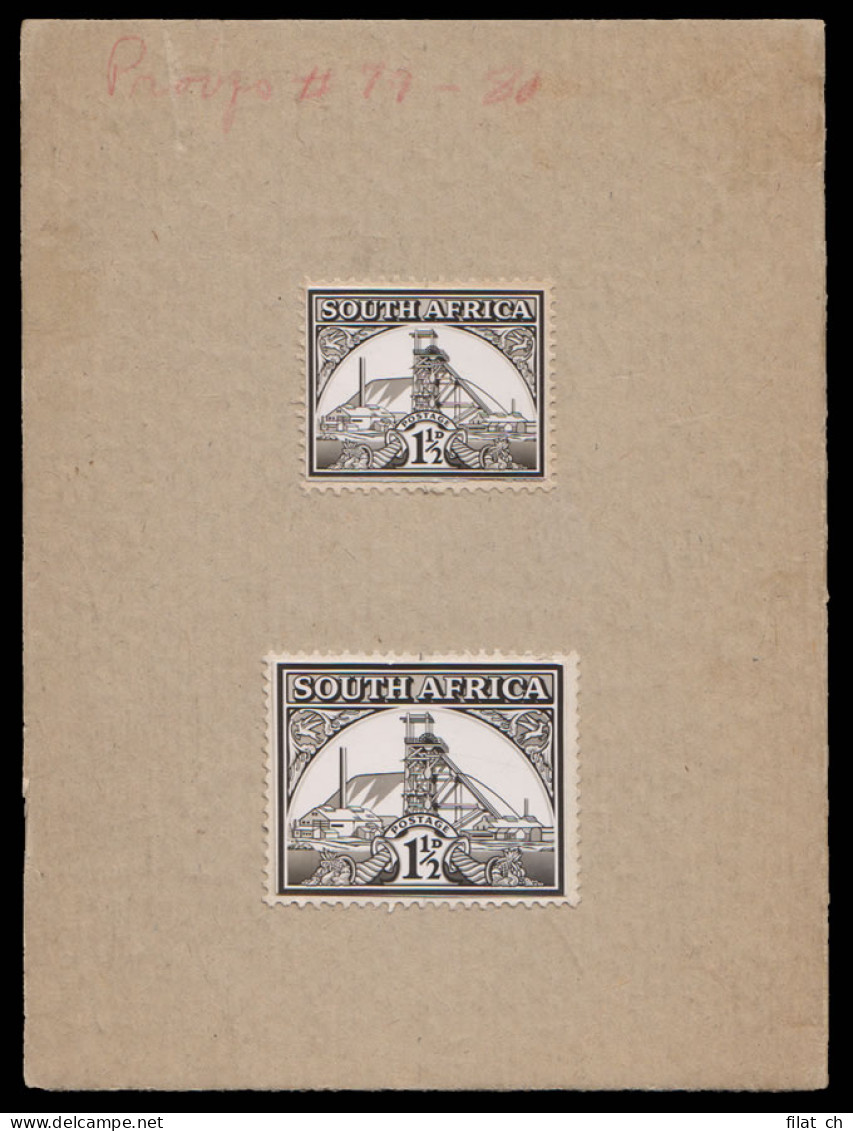 South Africa 1941 1&frac12;d Gold Mine Photographic Proofs - Unclassified