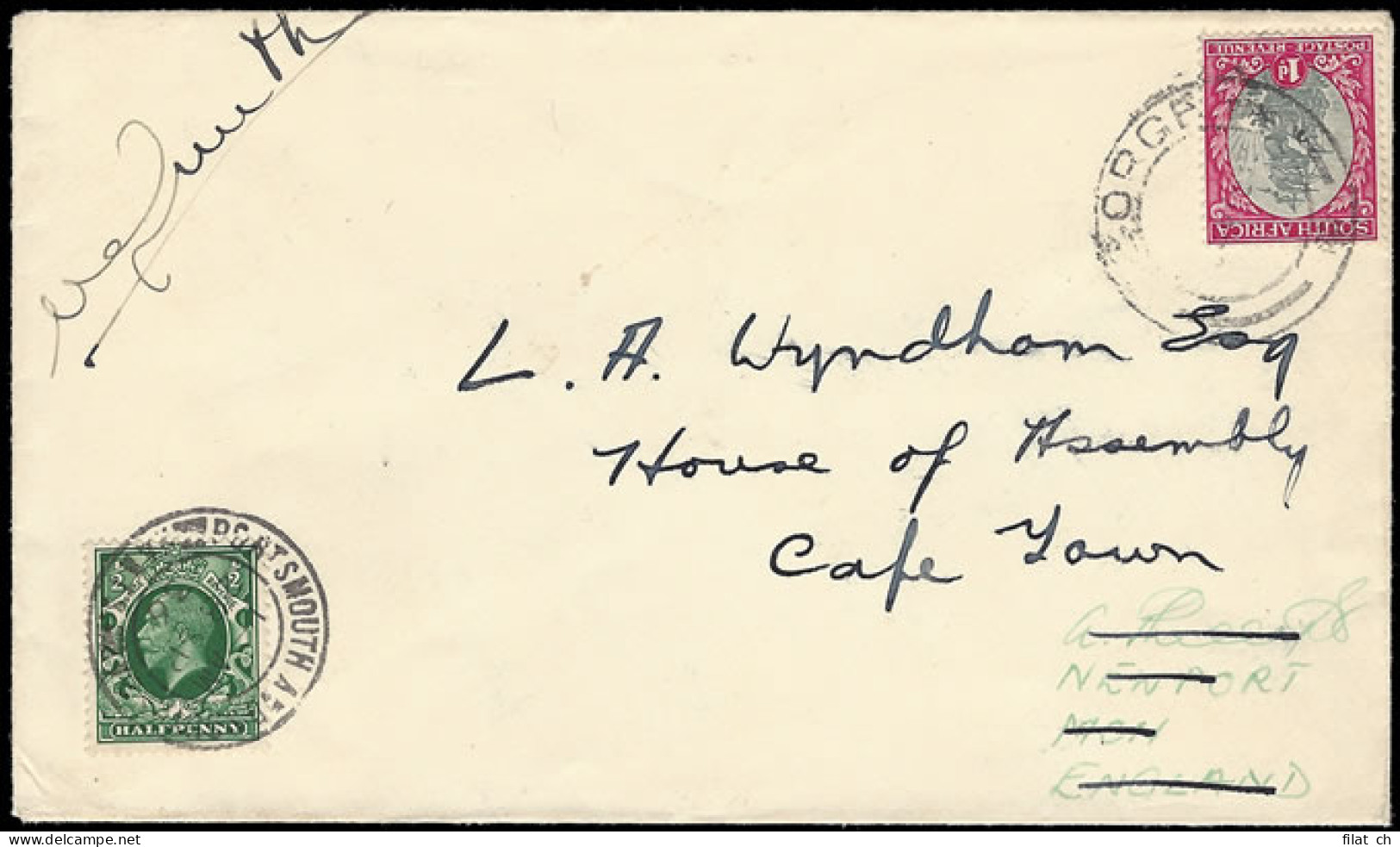SOUTH AFRICA 1936 SCHLESINGER AIR RACE VICTOR SMITH SIGNED COVER - Luftpost