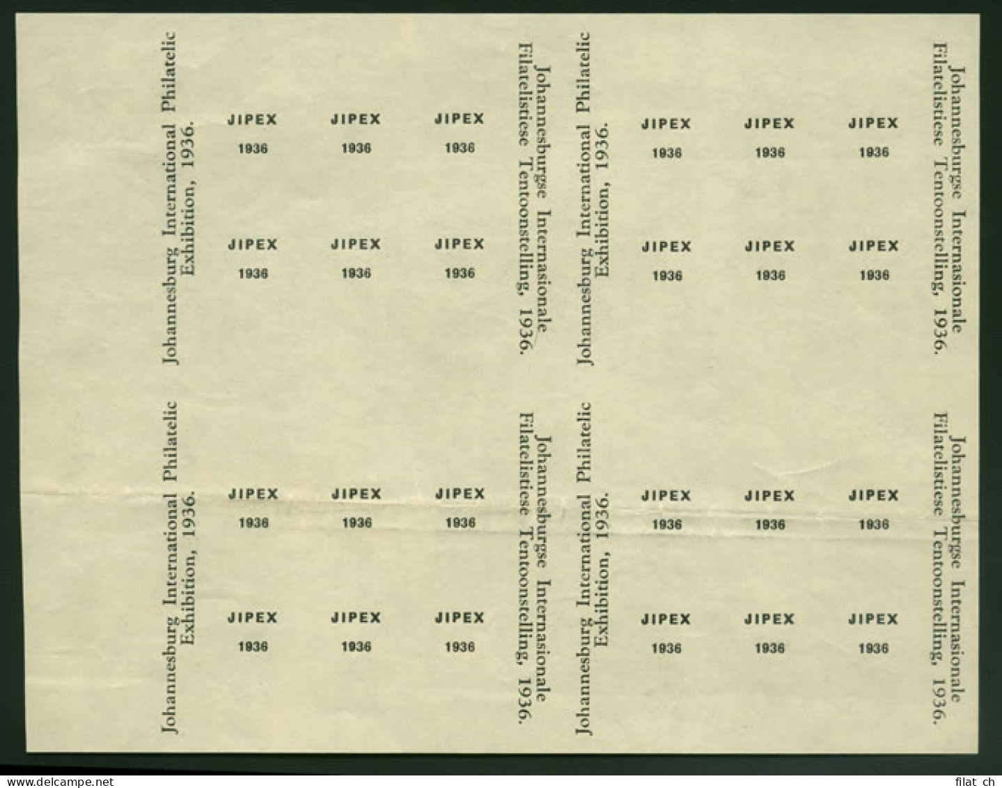 South Africa 1936 JIPEX Plate Proofs - Non Classés