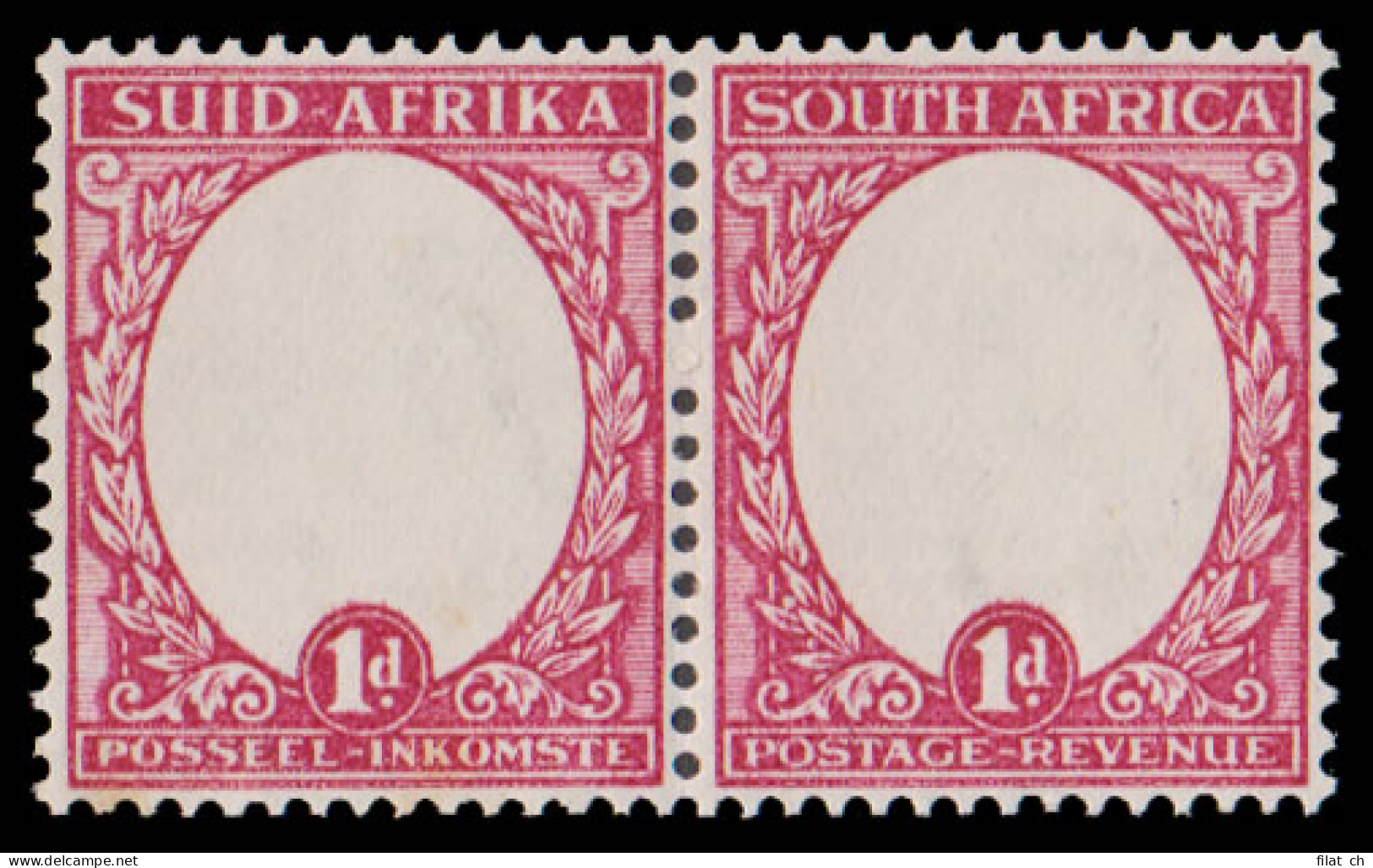 South Africa 1934 1d Centre Vignettes Omitted, Rare - Ohne Zuordnung