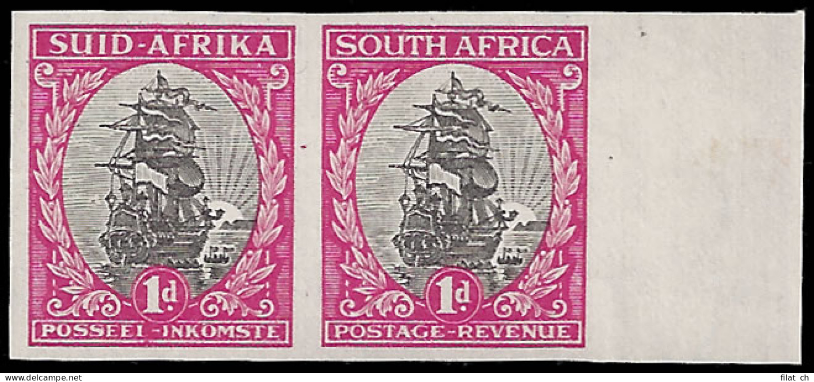 South Africa 1933 1d PO Museum "Proof" Imperf Complete, Rare - Ohne Zuordnung