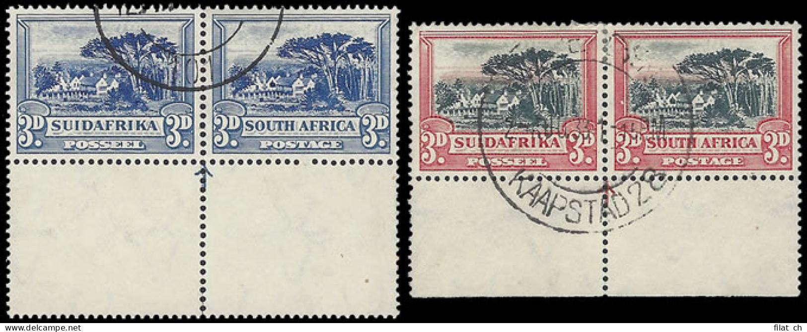 South Africa 1931 3d Shuttered Window Varieties, Both 3d 's - Non Classés