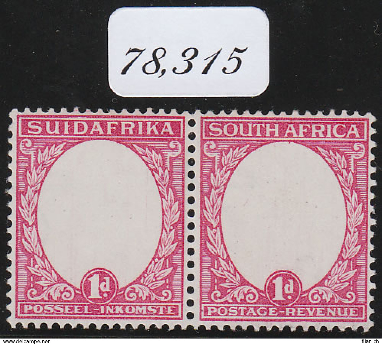 South Africa 1930 1d Type II, Centre Omitted, With Cert, Rare - Unclassified