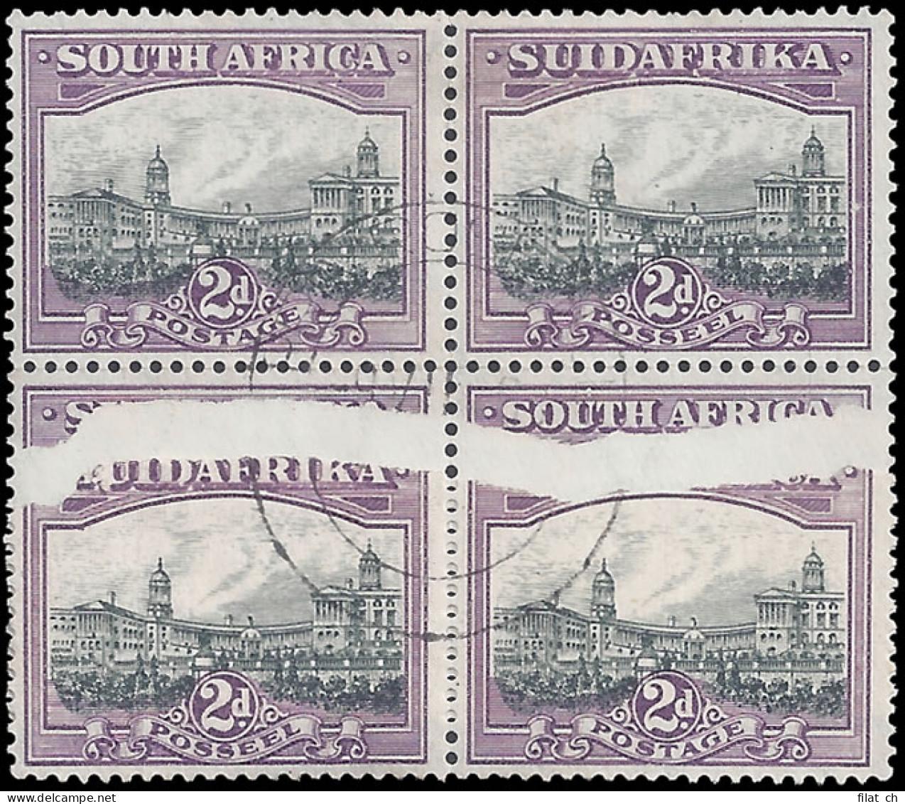 South Africa 1930 2d Opened Paper Join, Spectacular - Non Classificati