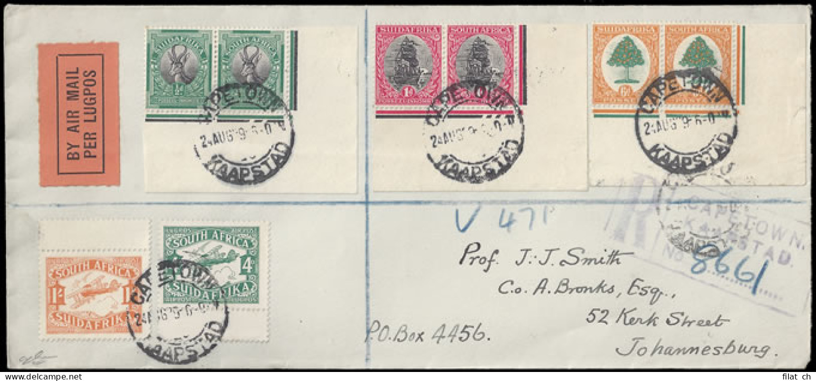 South Africa 1929 Pretoria Low Value Controls On Letter, Rare - Unclassified