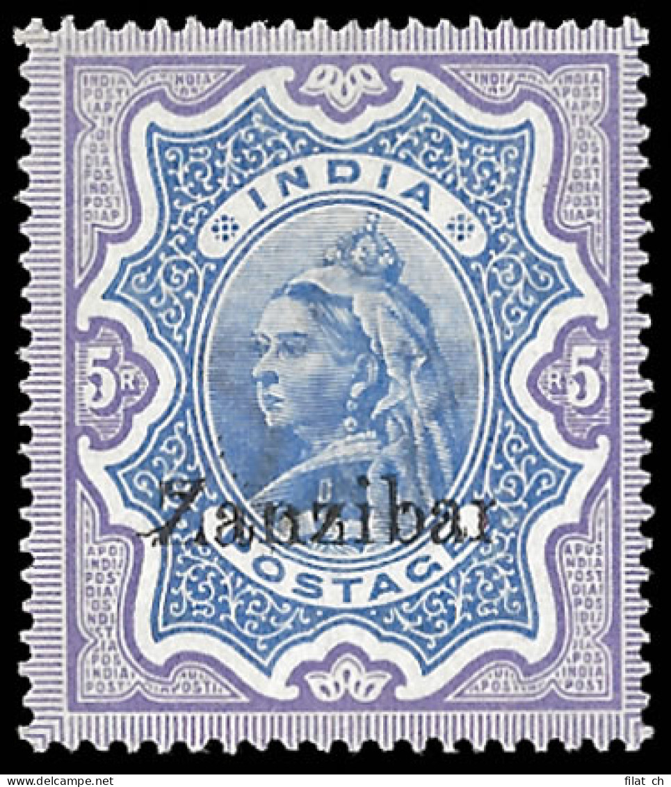 Zanzibar 1895 QV 5r Superb UM - Zanzibar (...-1963)