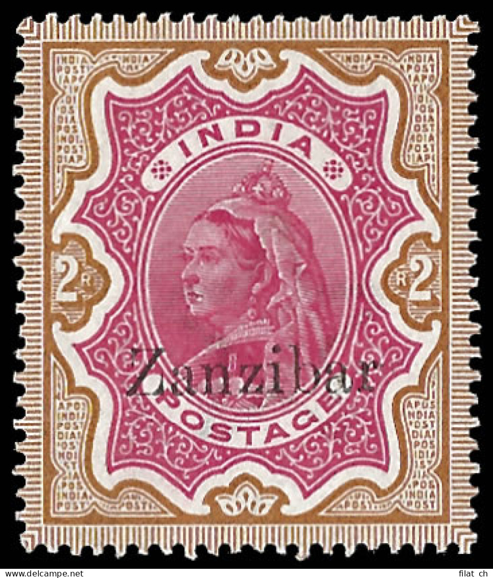 Zanzibar 1895 QV 2r VF/M - Zanzibar (...-1963)