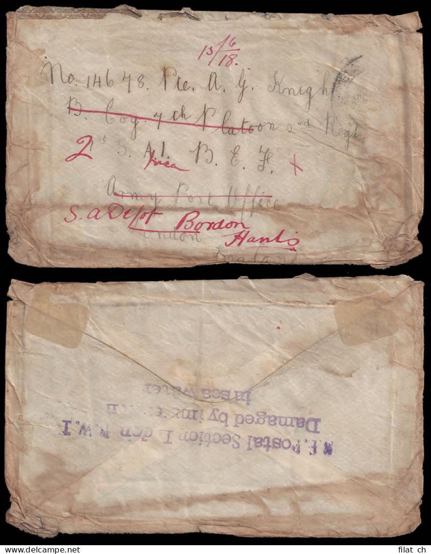 Wreck Mail 1918 Kenilworth Castle Disaster Cover - Cartas Accidentadas