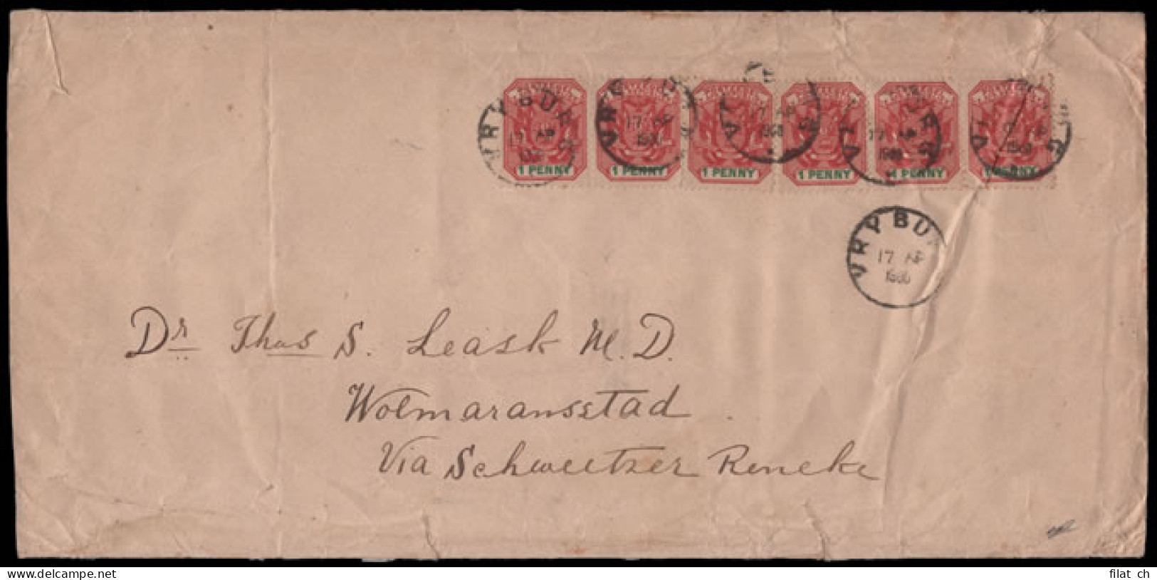 Vryburg 1900 Boer Occupation Commercial Use Letter, Scarce - Cape Of Good Hope (1853-1904)