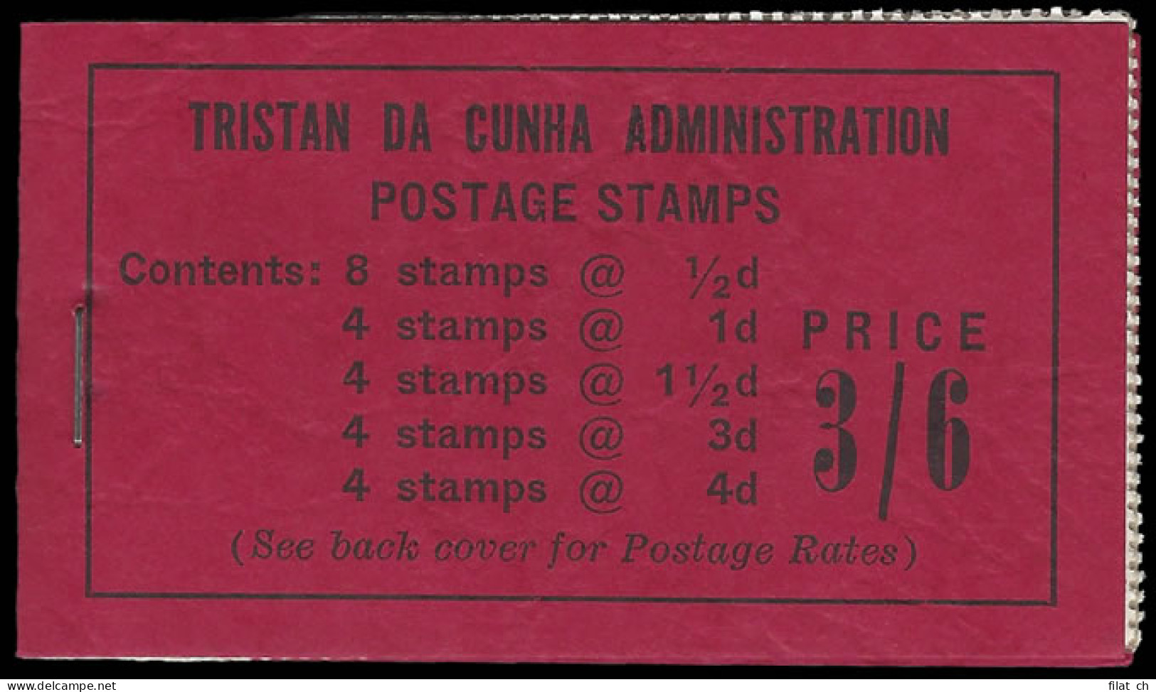 Tristan Da Cunha Booklet 1958 3/6 Red VF Complete, Left Staple - Tristan Da Cunha