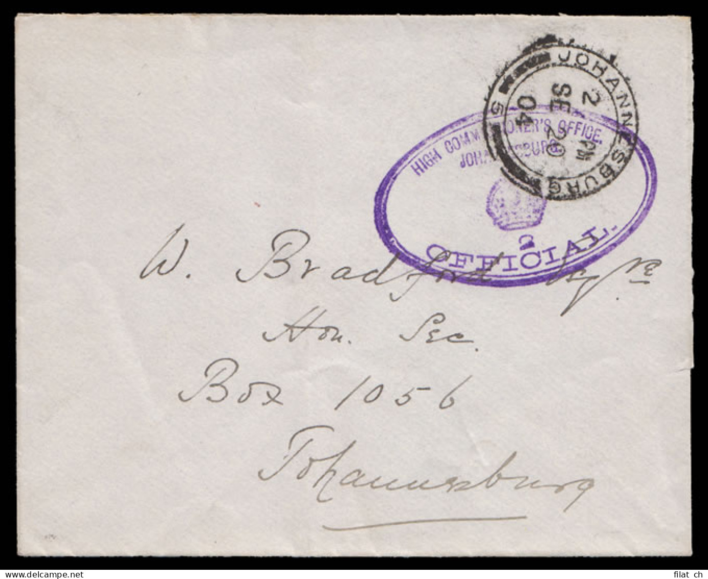 TRANSVAAL 1904 OFFICIAL MAIL HIGH COMMISSIONER'S OFFICE - Transvaal (1870-1909)