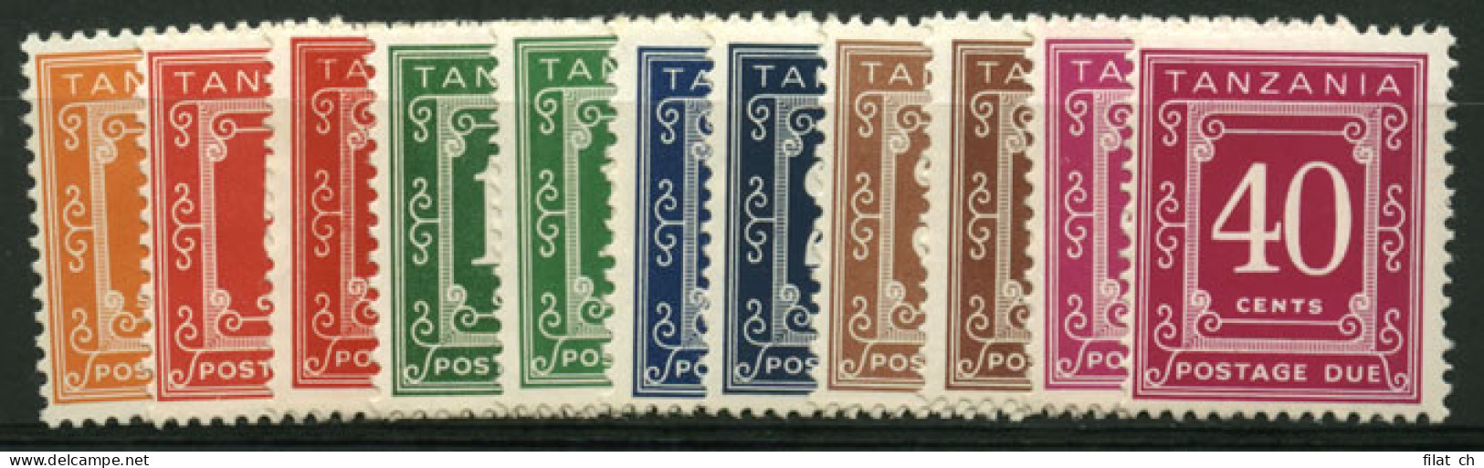 Tanzania Postage Due 1969-71 Set With Both Papers VF/M  - Tanganyika (...-1932)