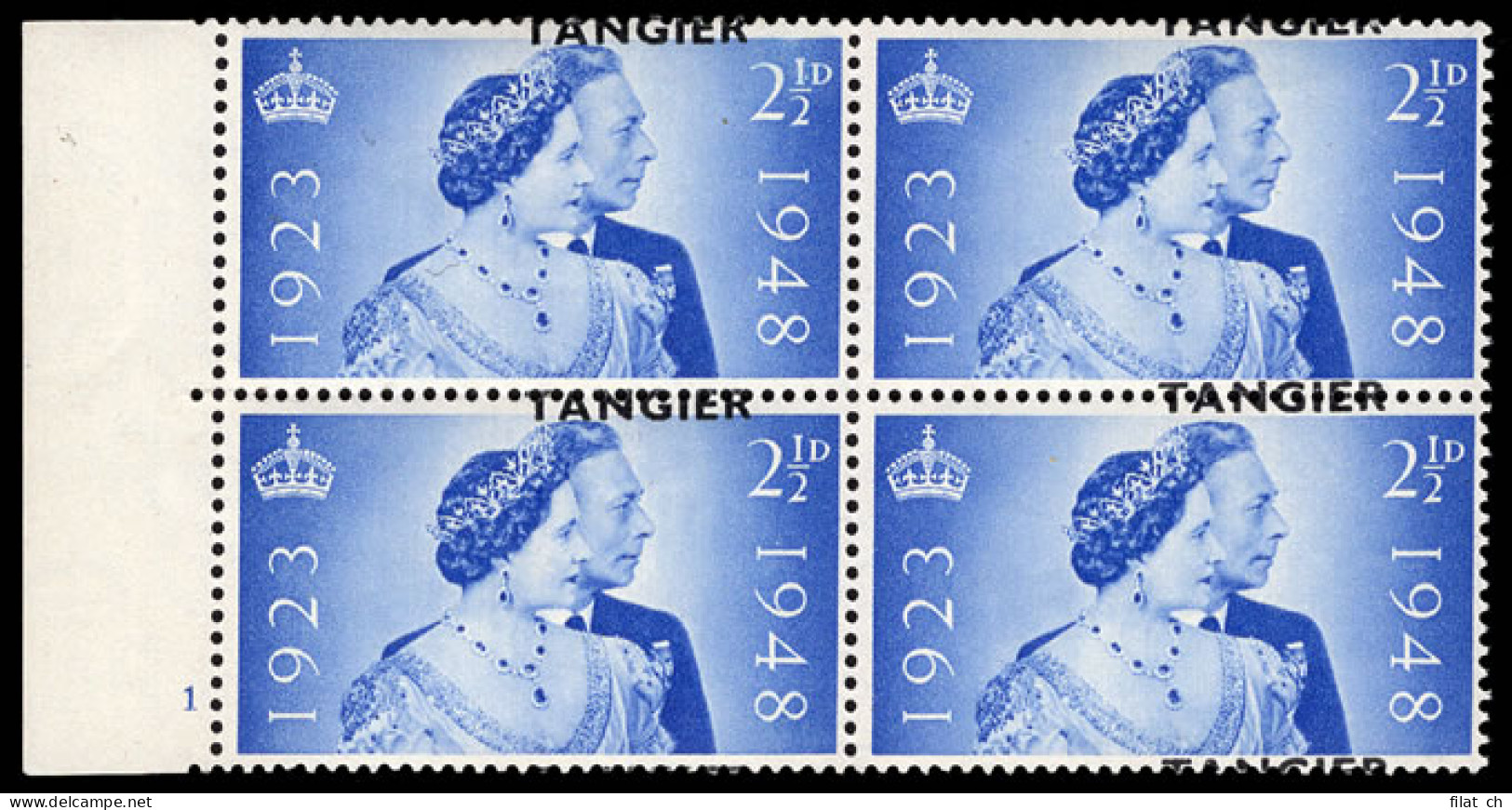 Tangier 1948 RSW 2Â½d Spectacular Misplaced Overprint - Postämter In Marokko/Tanger (...-1958)