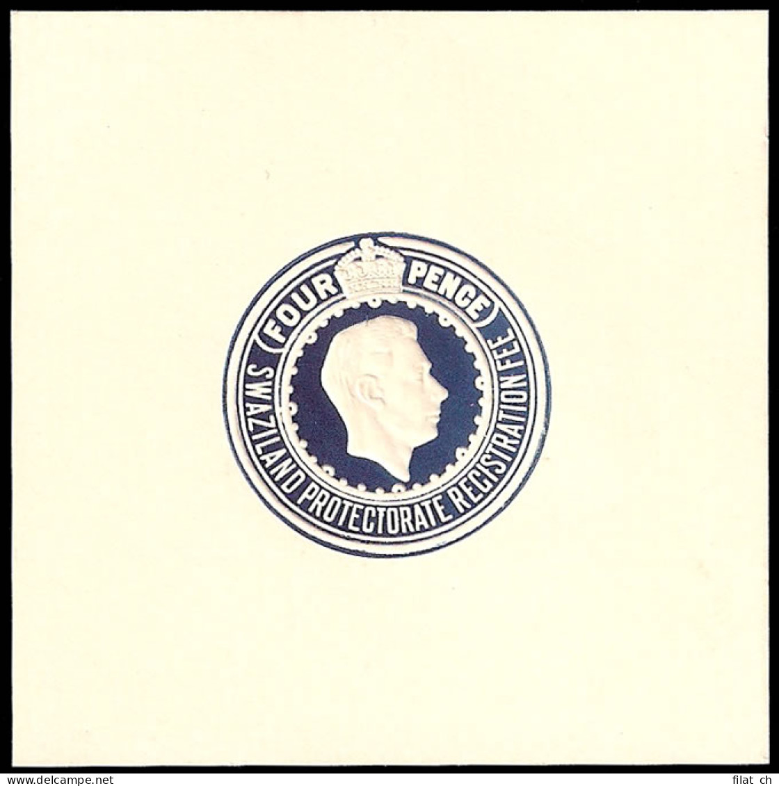 Swaziland 1937 Rare KGVI Registration Envelope Essay Die Proof - Swasiland (...-1967)