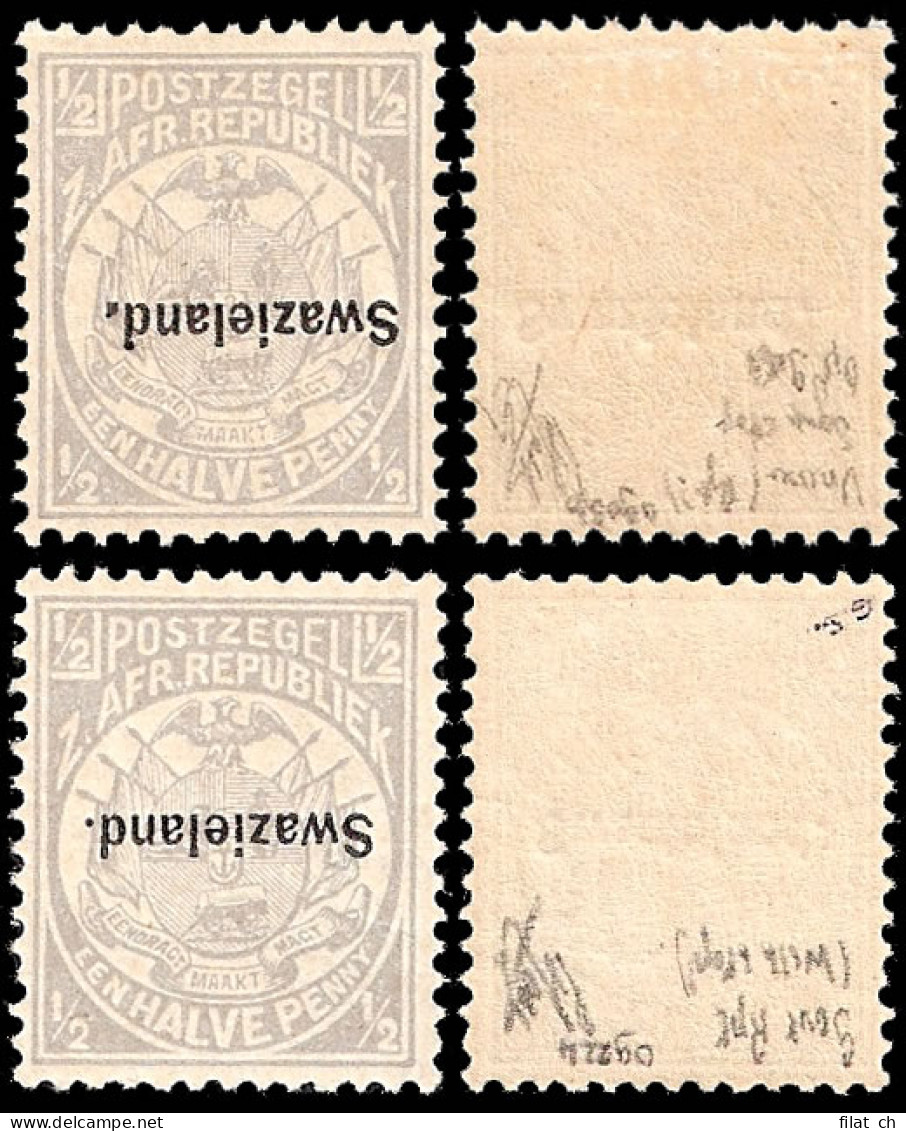 Swaziland 1894 &frac12;d Official Re-Issues, Stop In Overprint - Swaziland (...-1967)