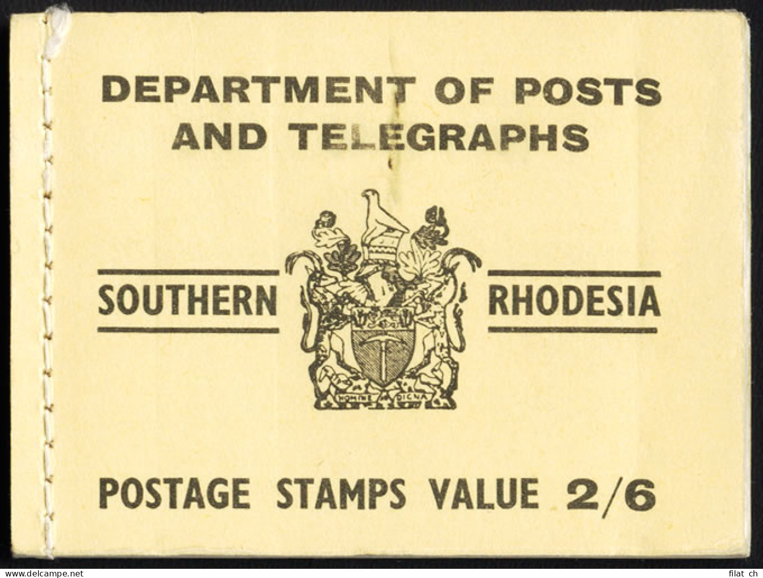 Southern Rhodesia Booklet 1954 2/6 Yellow VF Complete - Sonstige & Ohne Zuordnung